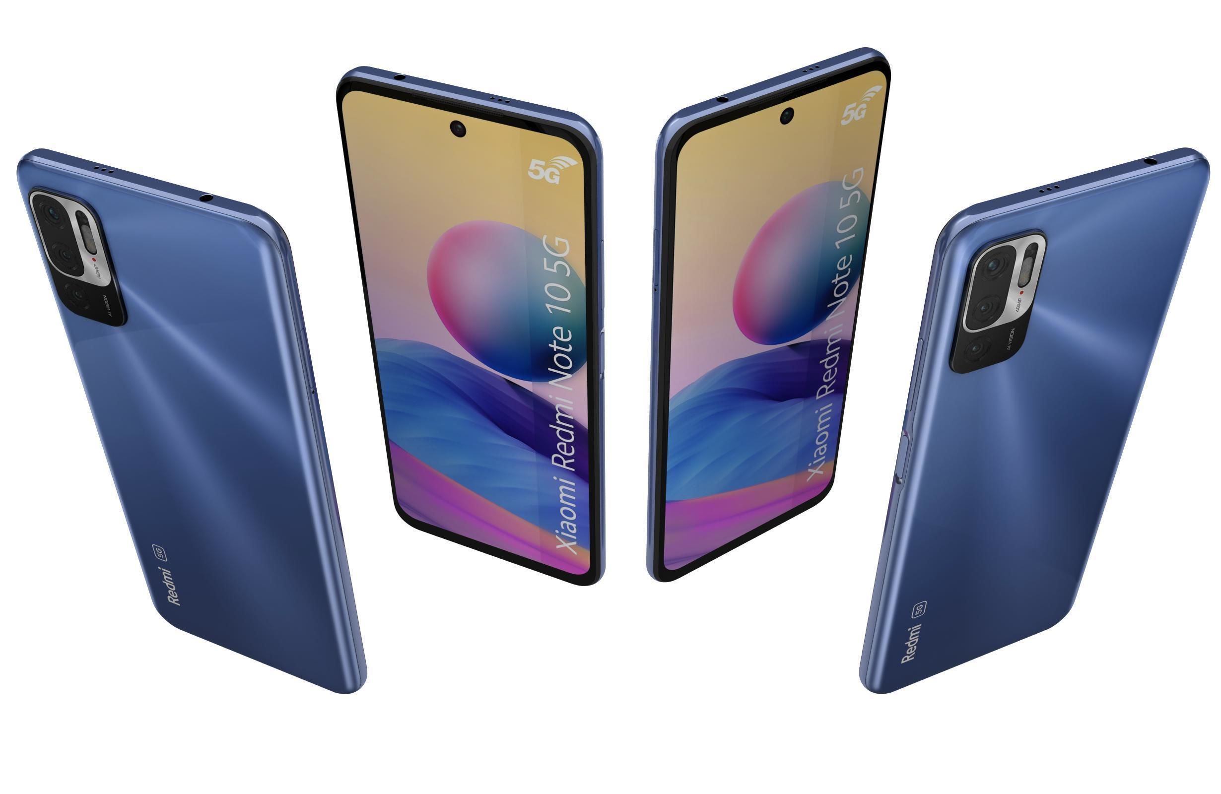 Xiaomi Redmi Note 10 5G Nighttime Blue 3D model_5