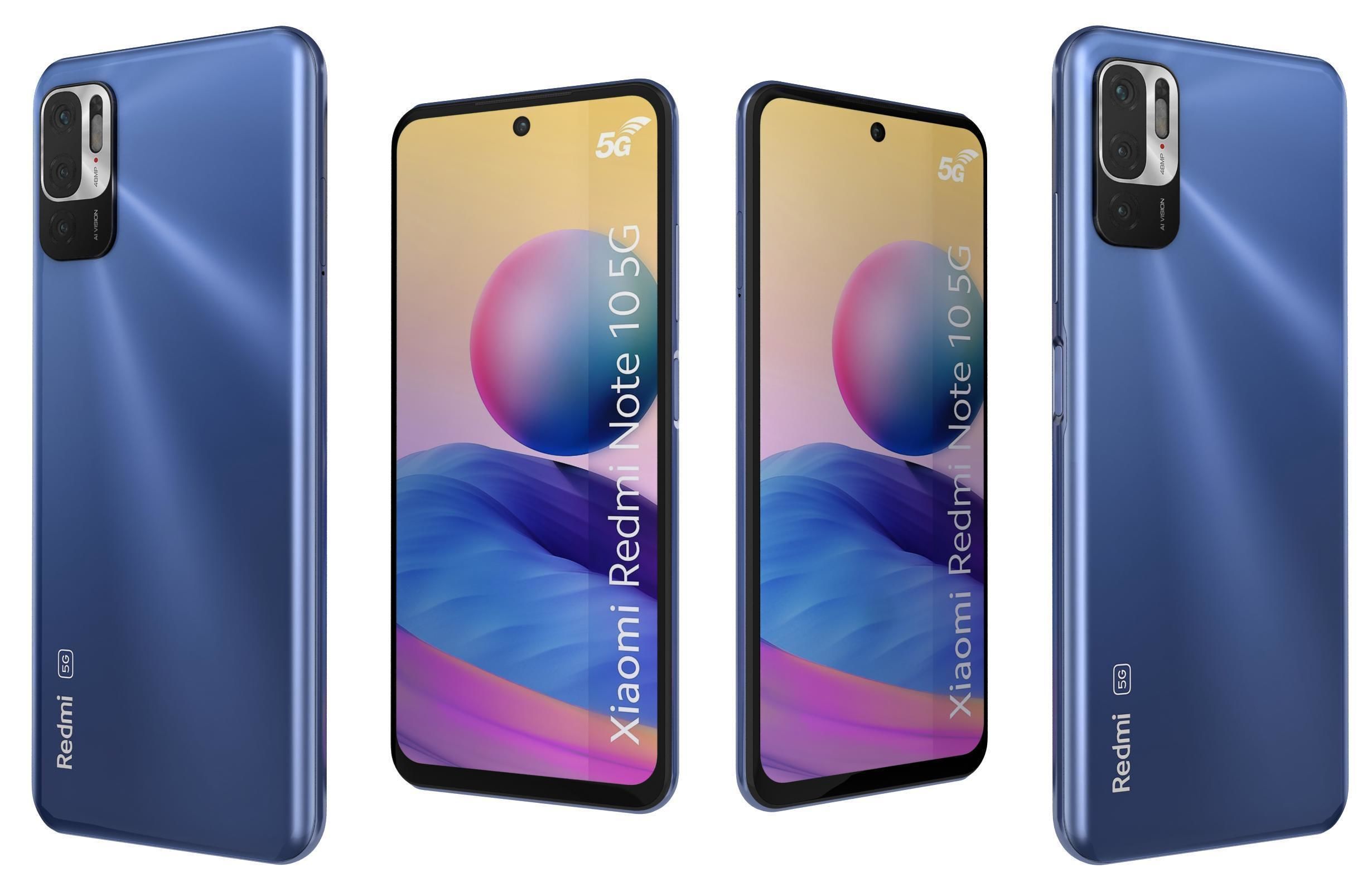Xiaomi Redmi Note 10 5G Nighttime Blue 3D model_3