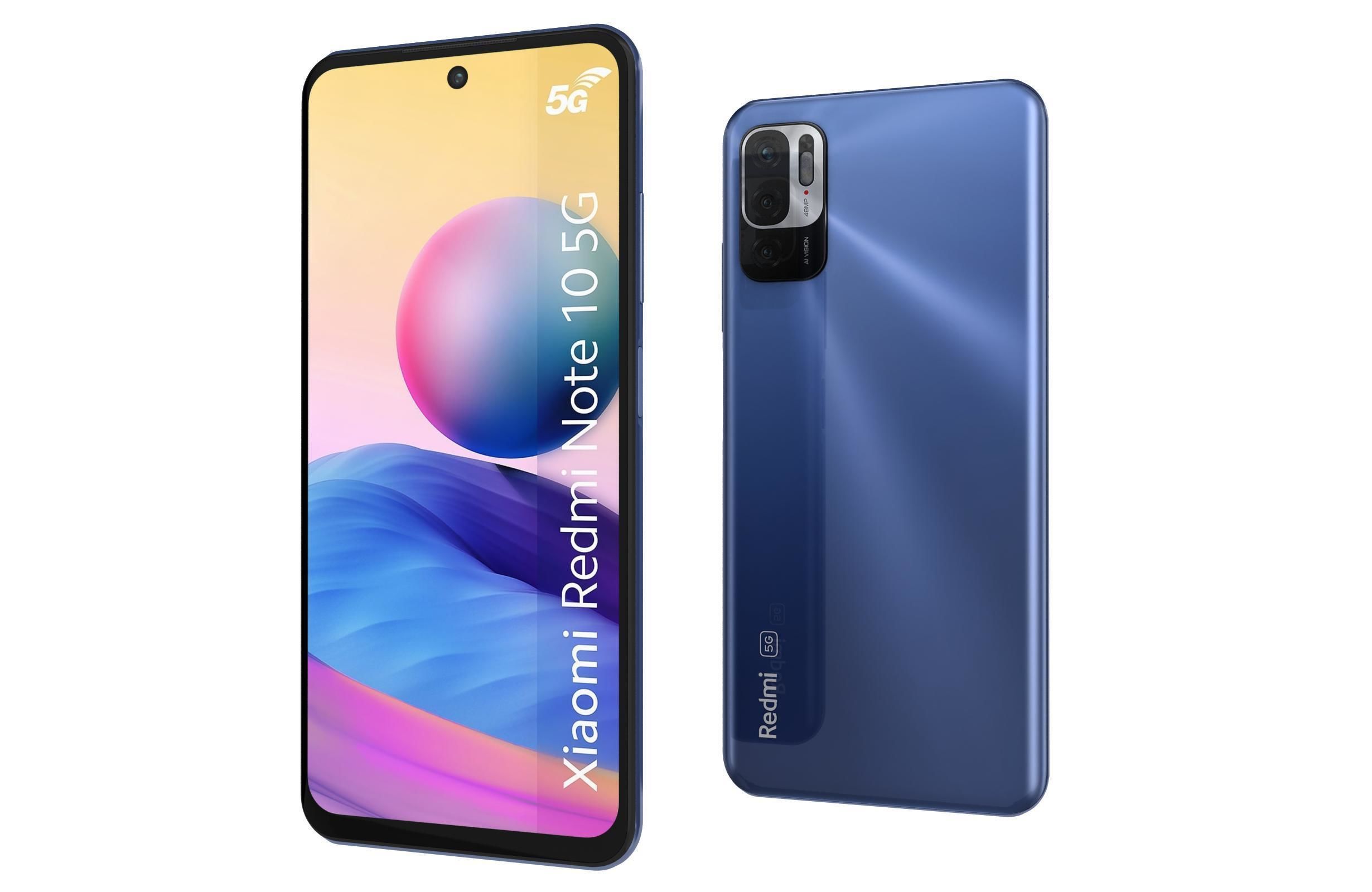 Xiaomi Redmi Note 10 5G Nighttime Blue 3D model_7