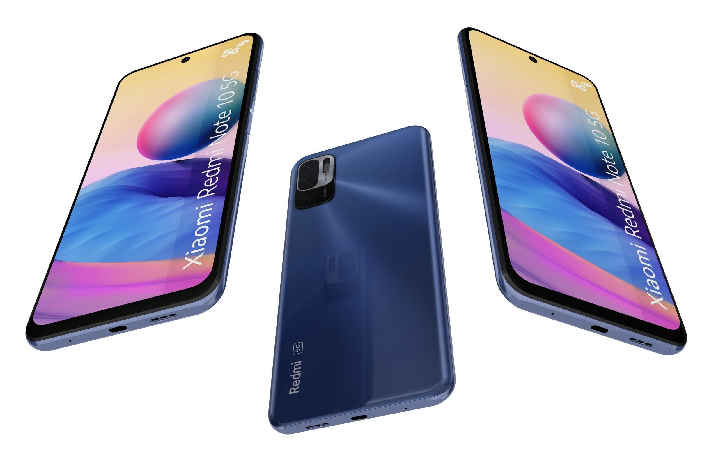 Xiaomi Redmi Note 10 5G Nighttime Blue 3D model_1