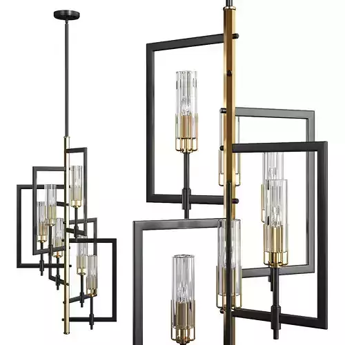 FLAMBEAU CHANDELIER Low-poly 3D model