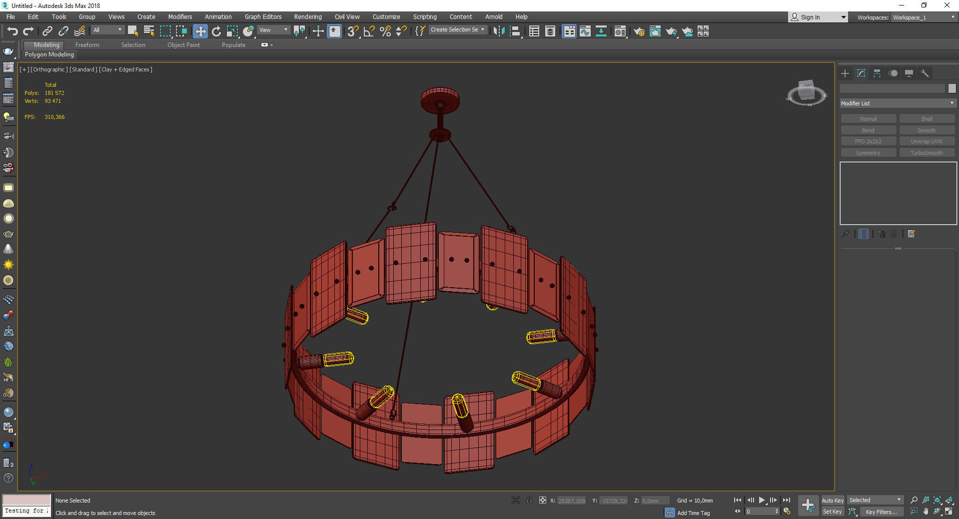 ANABEL CHANDELIER Low-poly 3D model_3