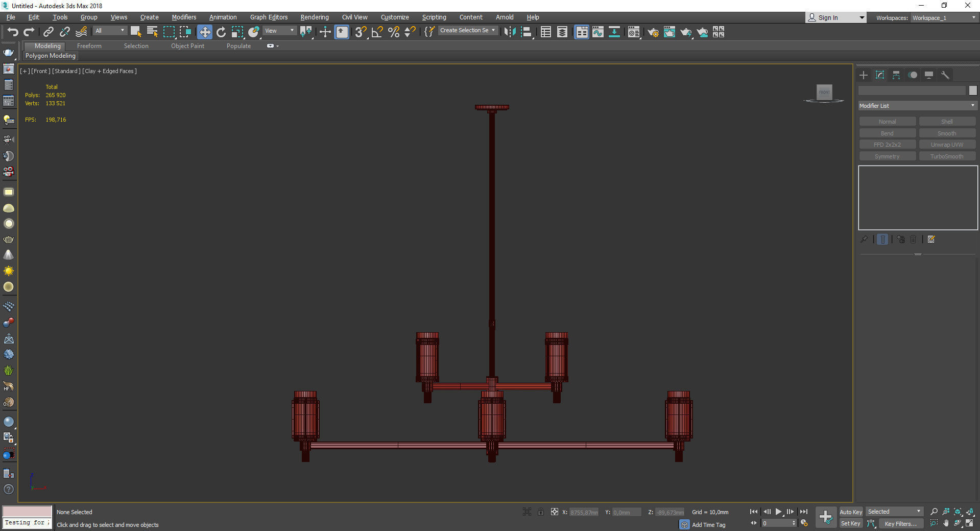 FLYNN CROSS CHANDELIER Low-poly 3D model_2