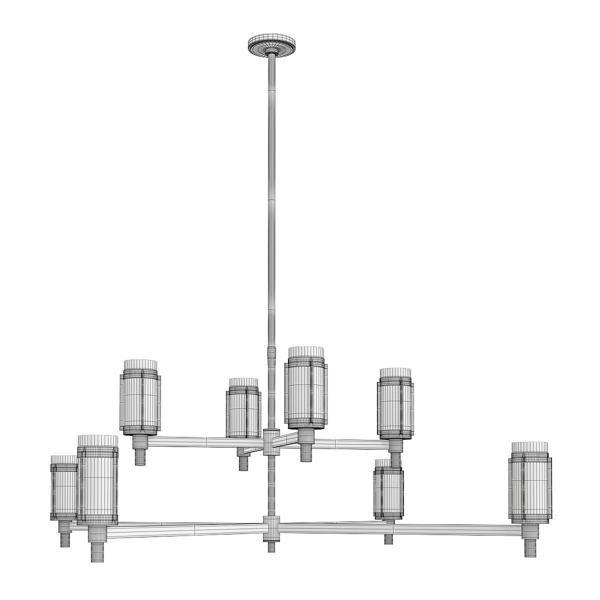 FLYNN CROSS CHANDELIER Low-poly 3D model_1