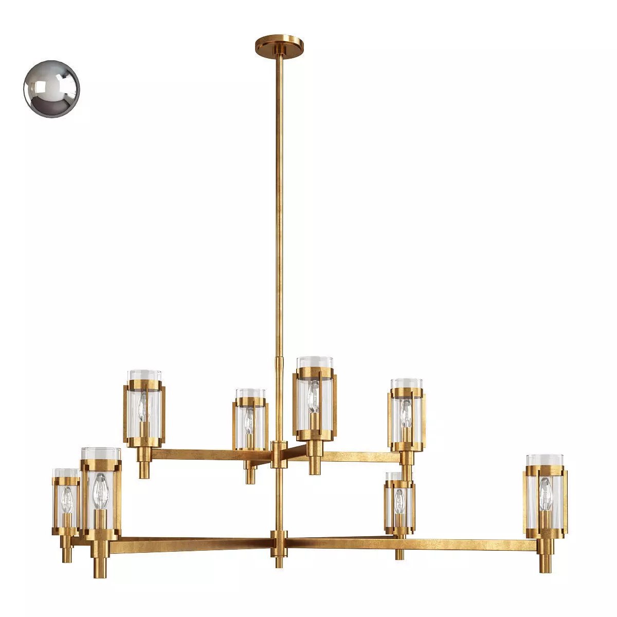 FLYNN CROSS CHANDELIER Low-poly 3D model_0