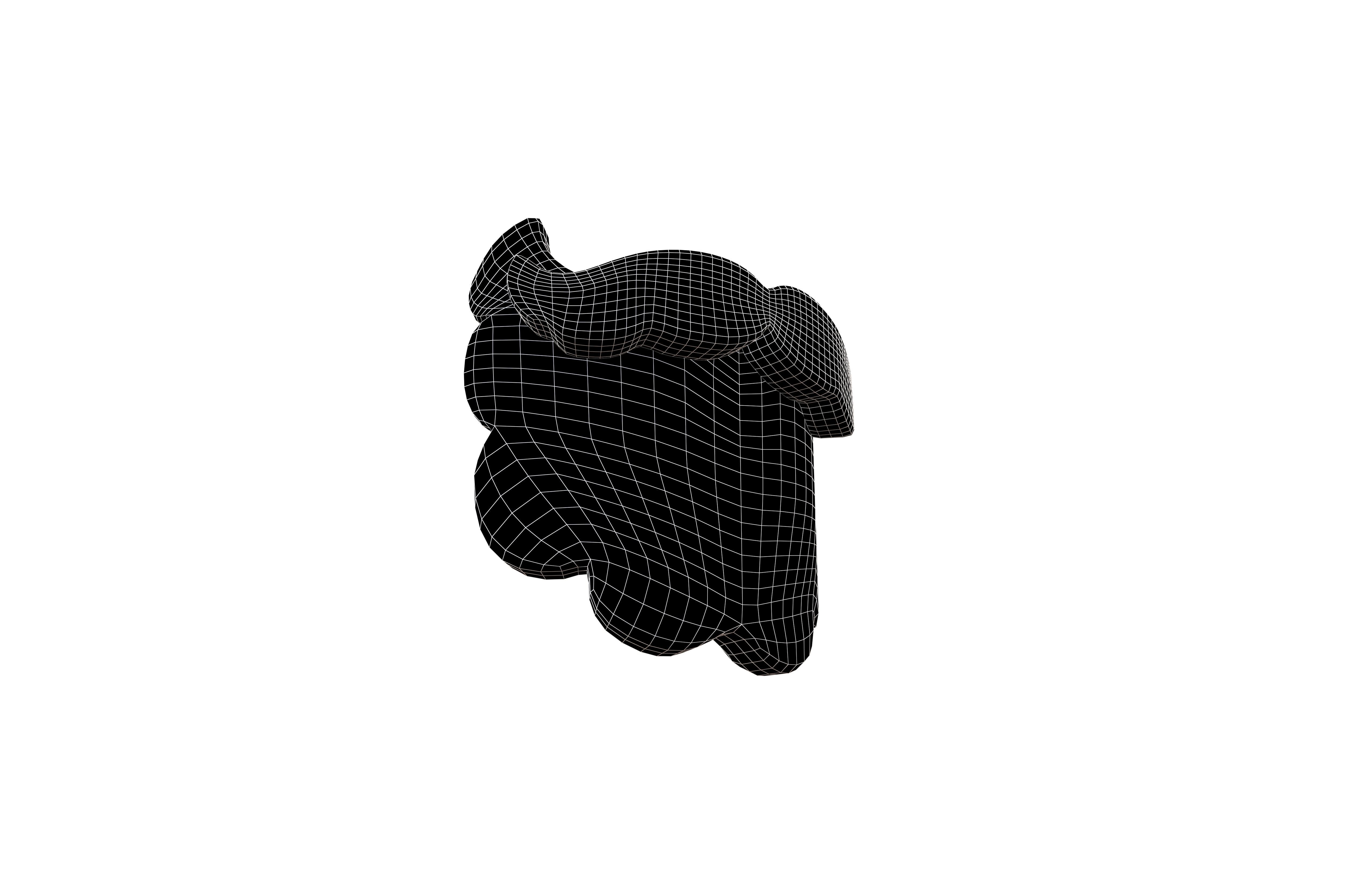 Beard v1 001 Low-poly 3D model_5