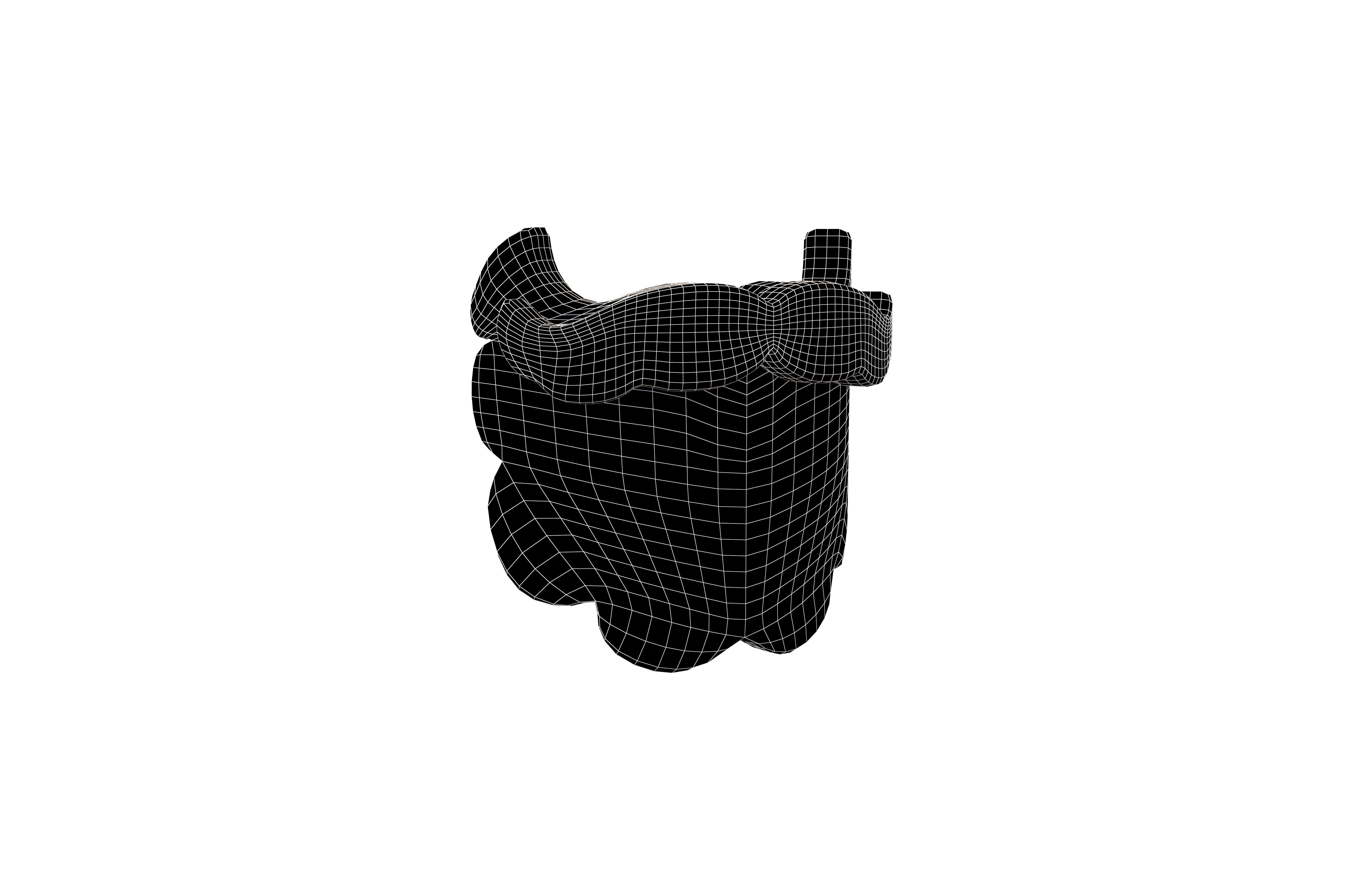 Beard v1 001 Low-poly 3D model_7