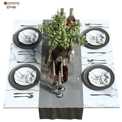 Tableware set 153 3D model