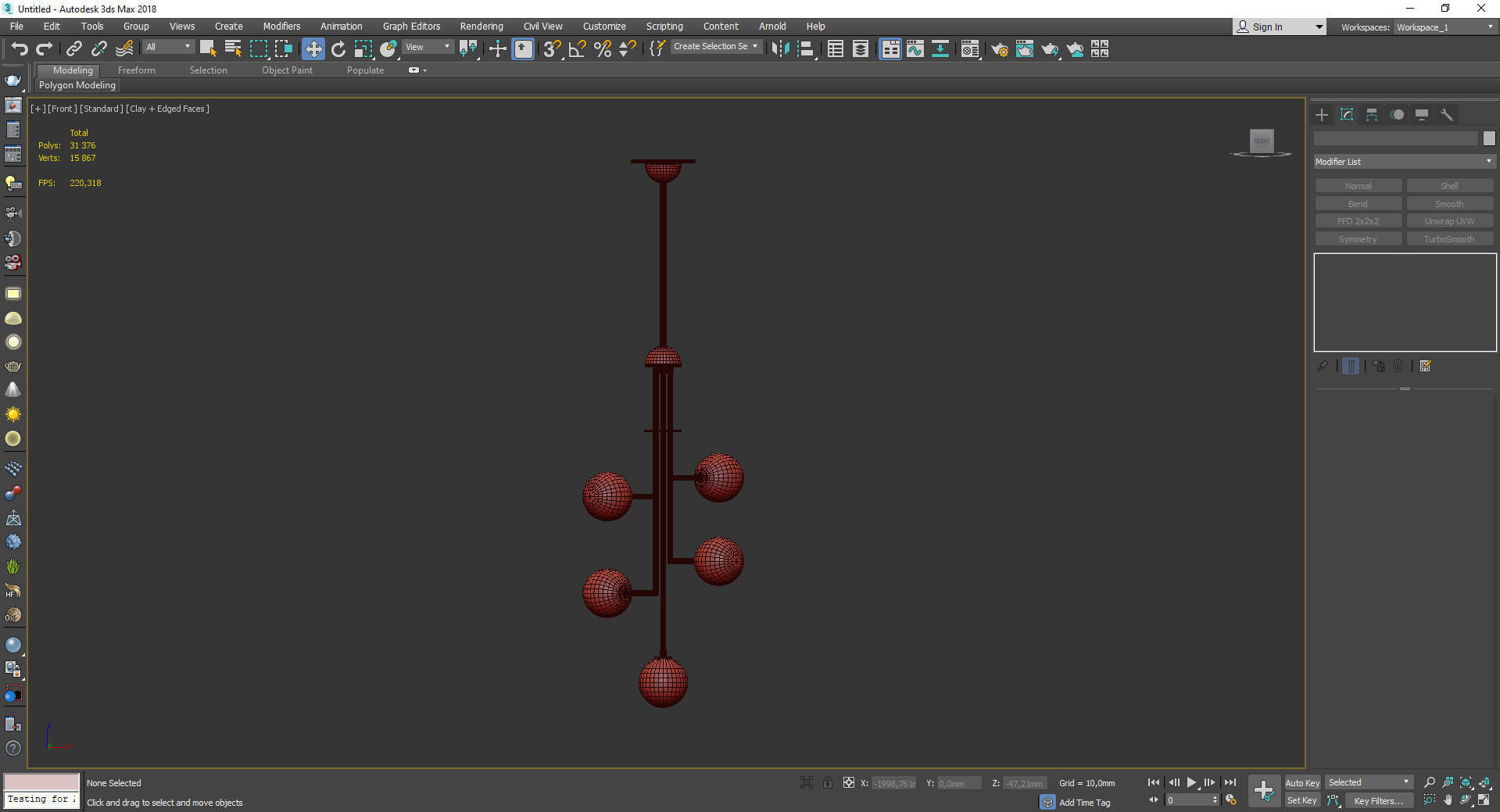 HALO V CHANDELIER Low-poly 3D model_2