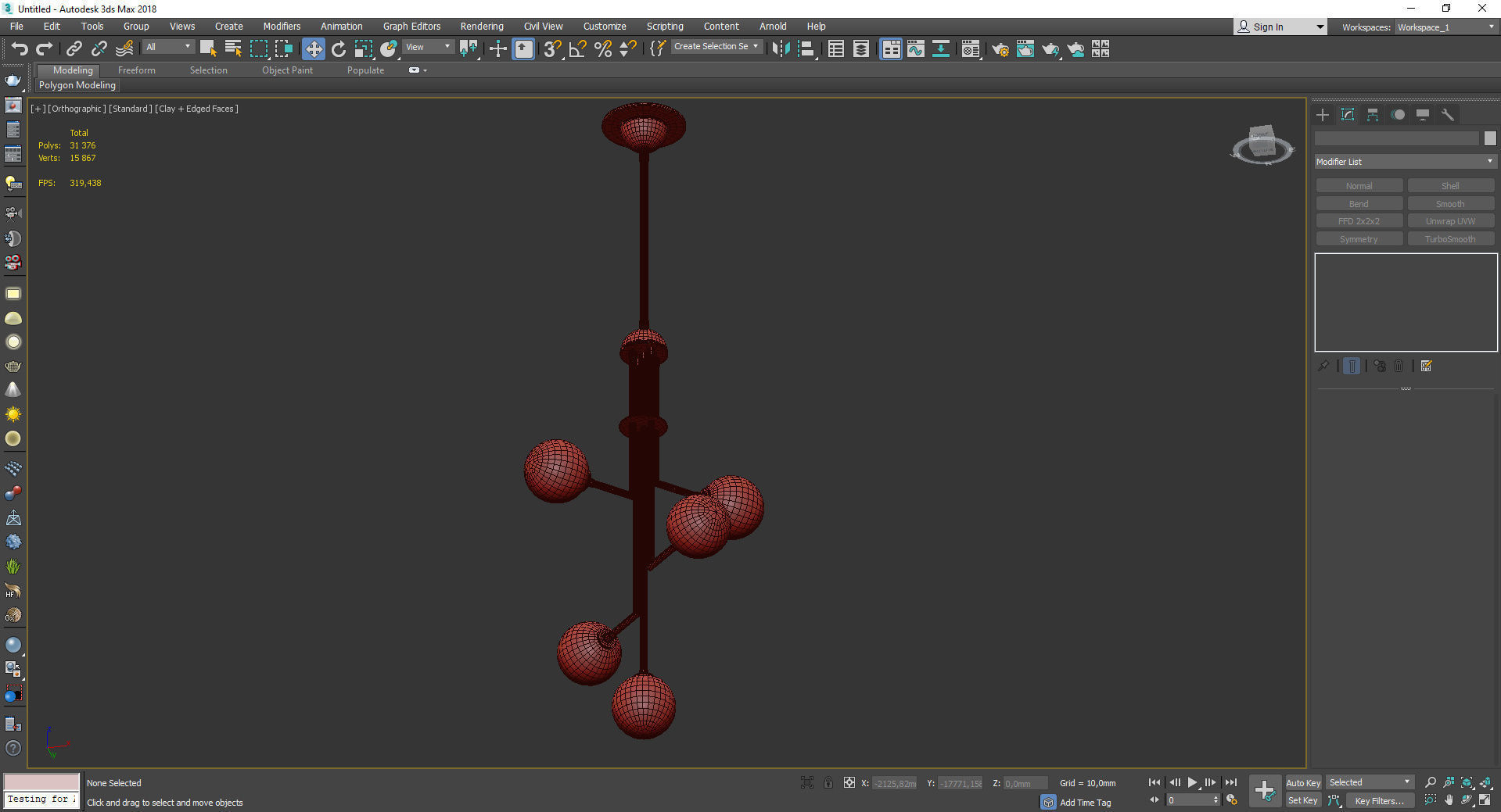 HALO V CHANDELIER Low-poly 3D model_3
