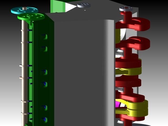 v6 engine Free 3D model_2