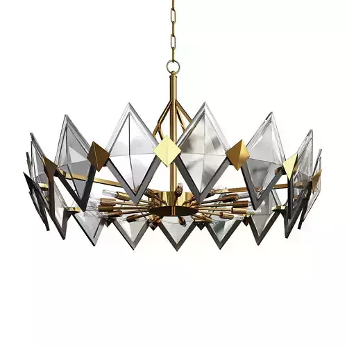 LENORA chandelier made of metal and glass