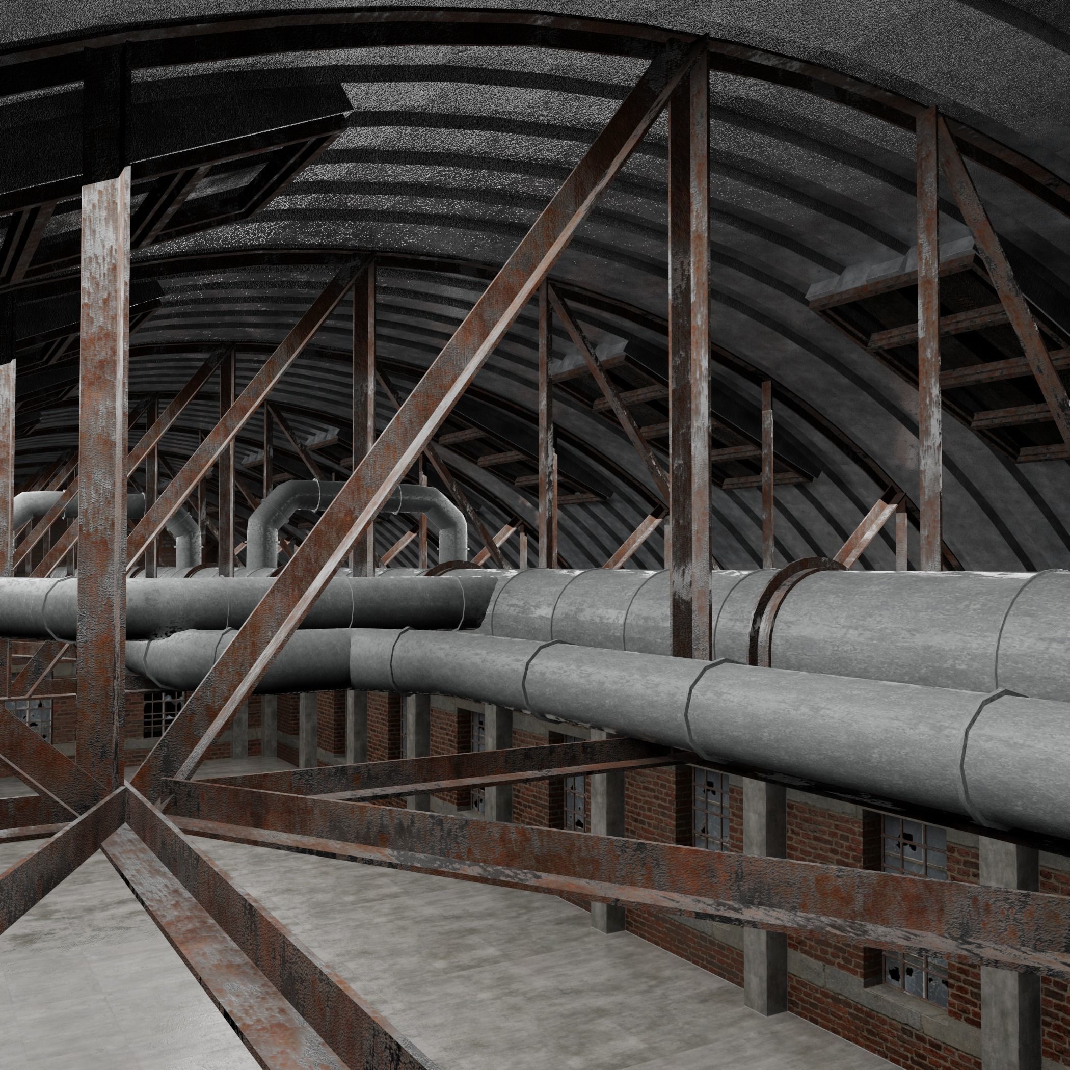 Warehouse Interior 3D model_3