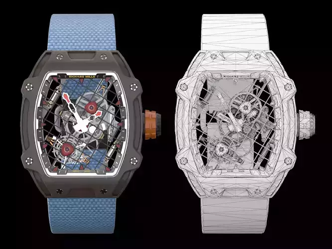 Richard Mille Nadal RM 27-04 LOWPOLY Low-poly 3D model