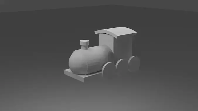 simple train toy  Free 3D model
