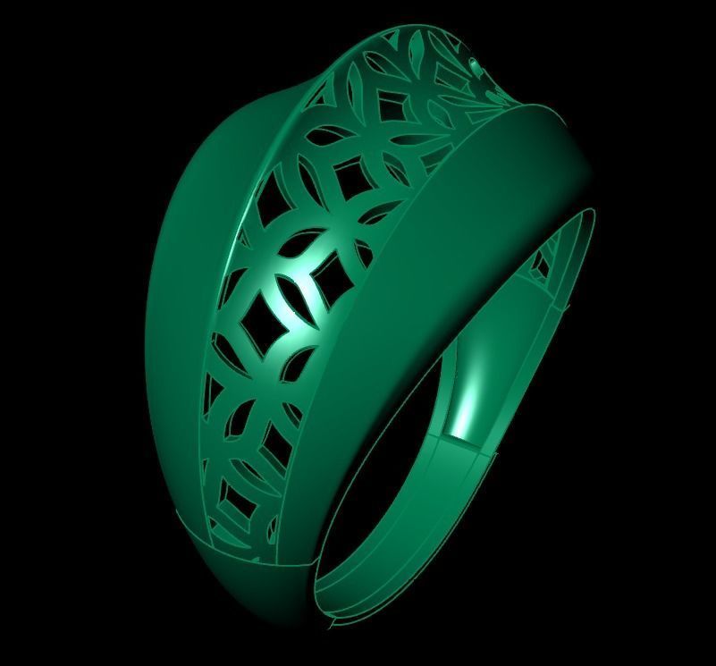 Woman Rings 3D 3D print model_3