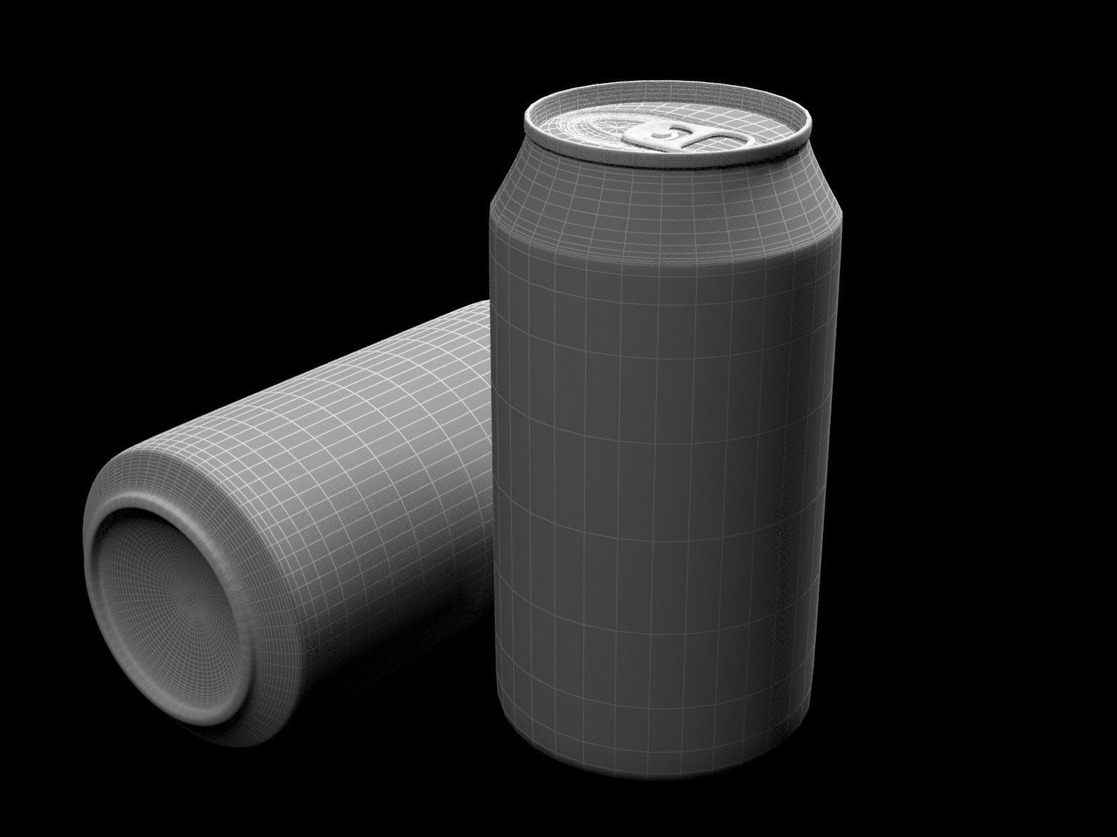 Chinese coke can 3D model_5