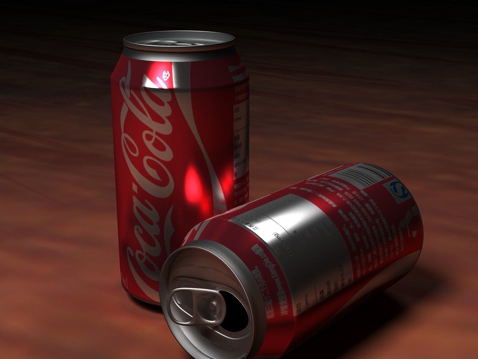Chinese coke can 3D model_4