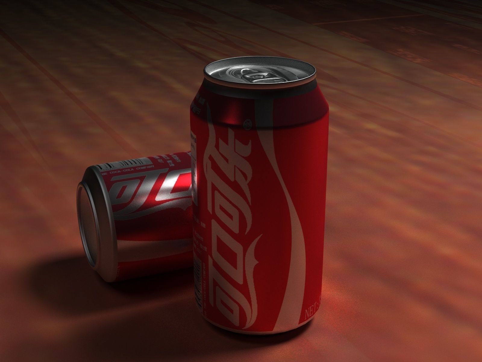 Chinese coke can 3D model_2