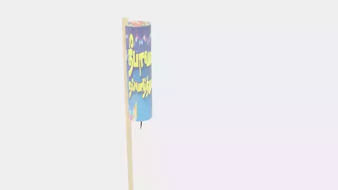 Pattas 3D kite on wooden stick