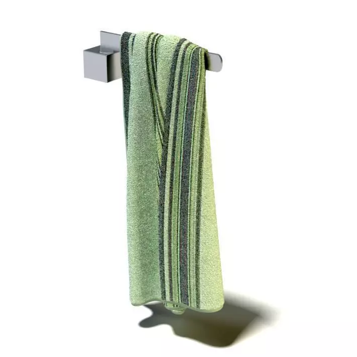 Bathroom Towel Rack 3D model_0