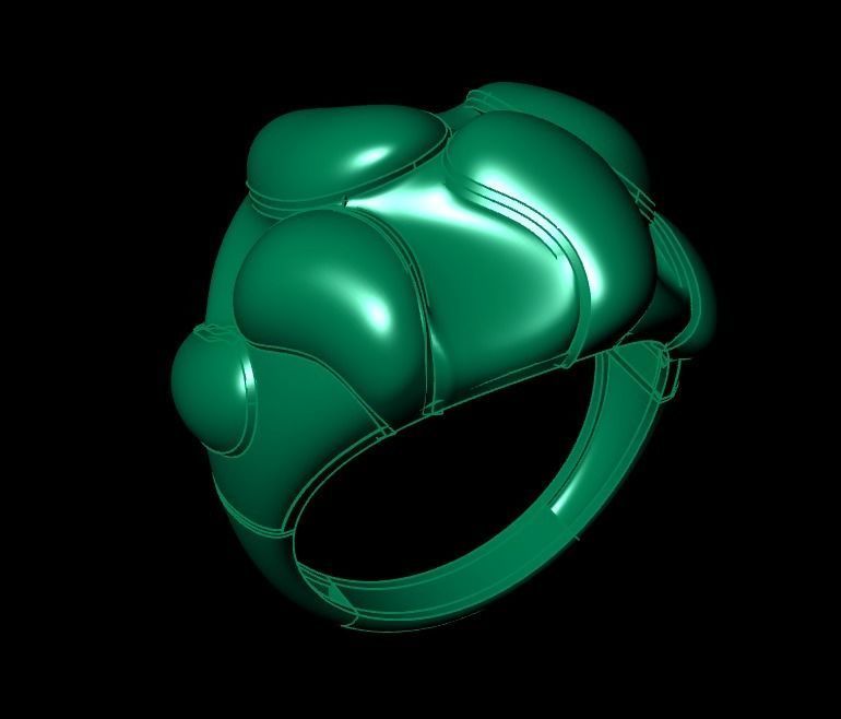  Woman Rings 3D 3D print model_3