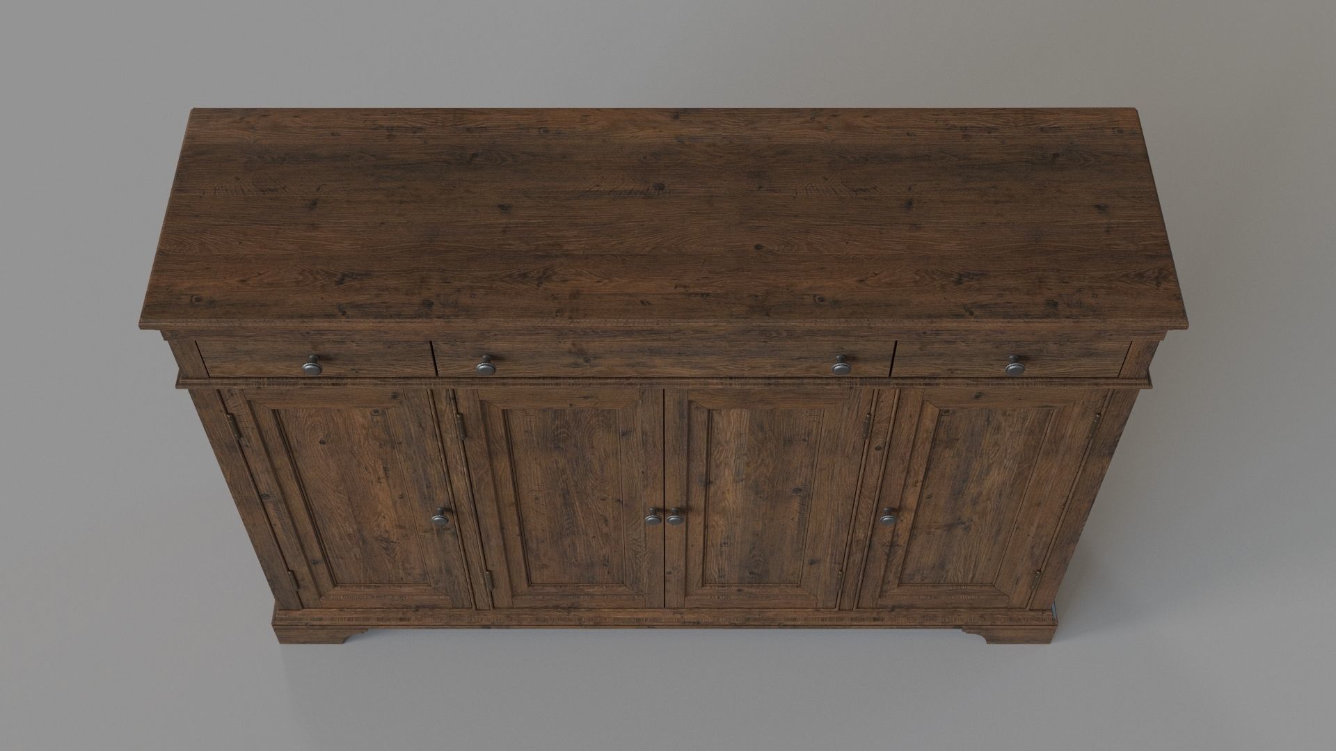Buffet With Door And Drawer Storage 3D model_3
