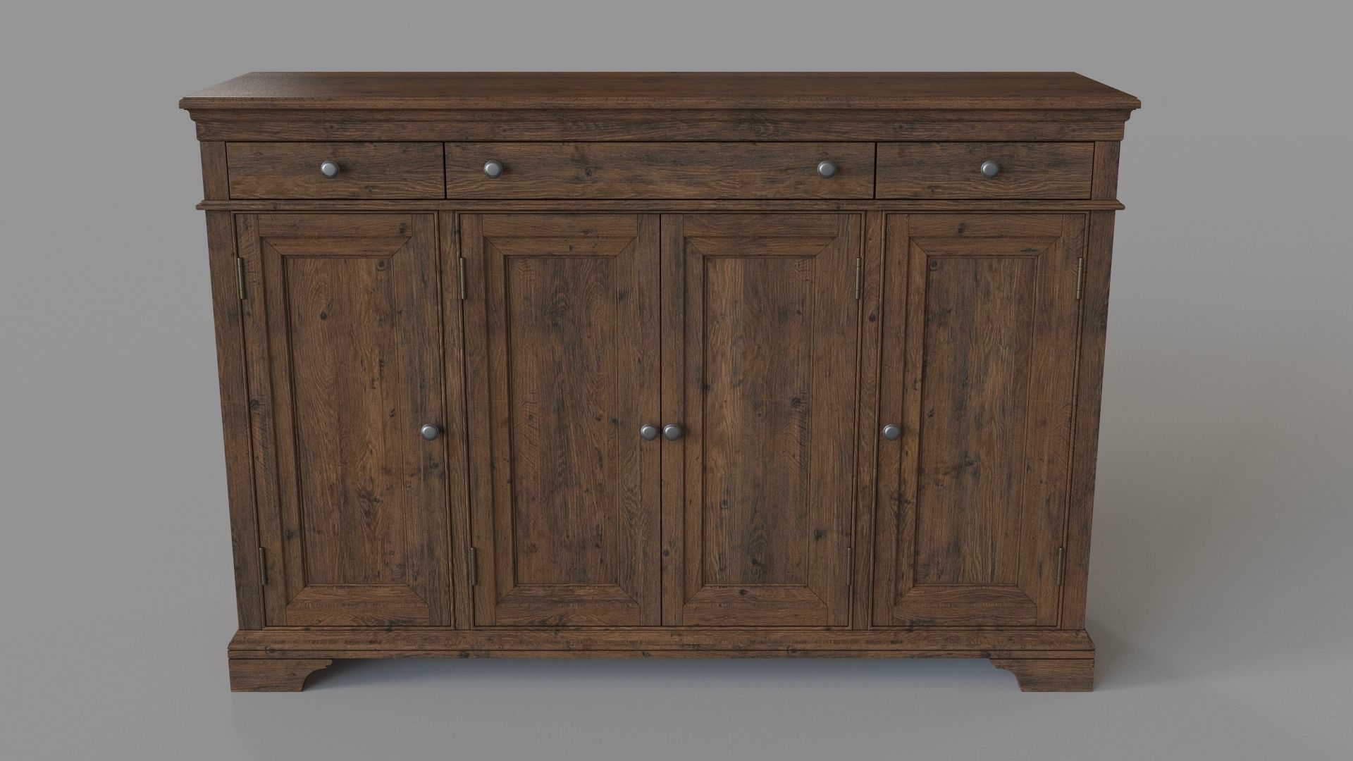 Buffet With Door And Drawer Storage 3D model_1