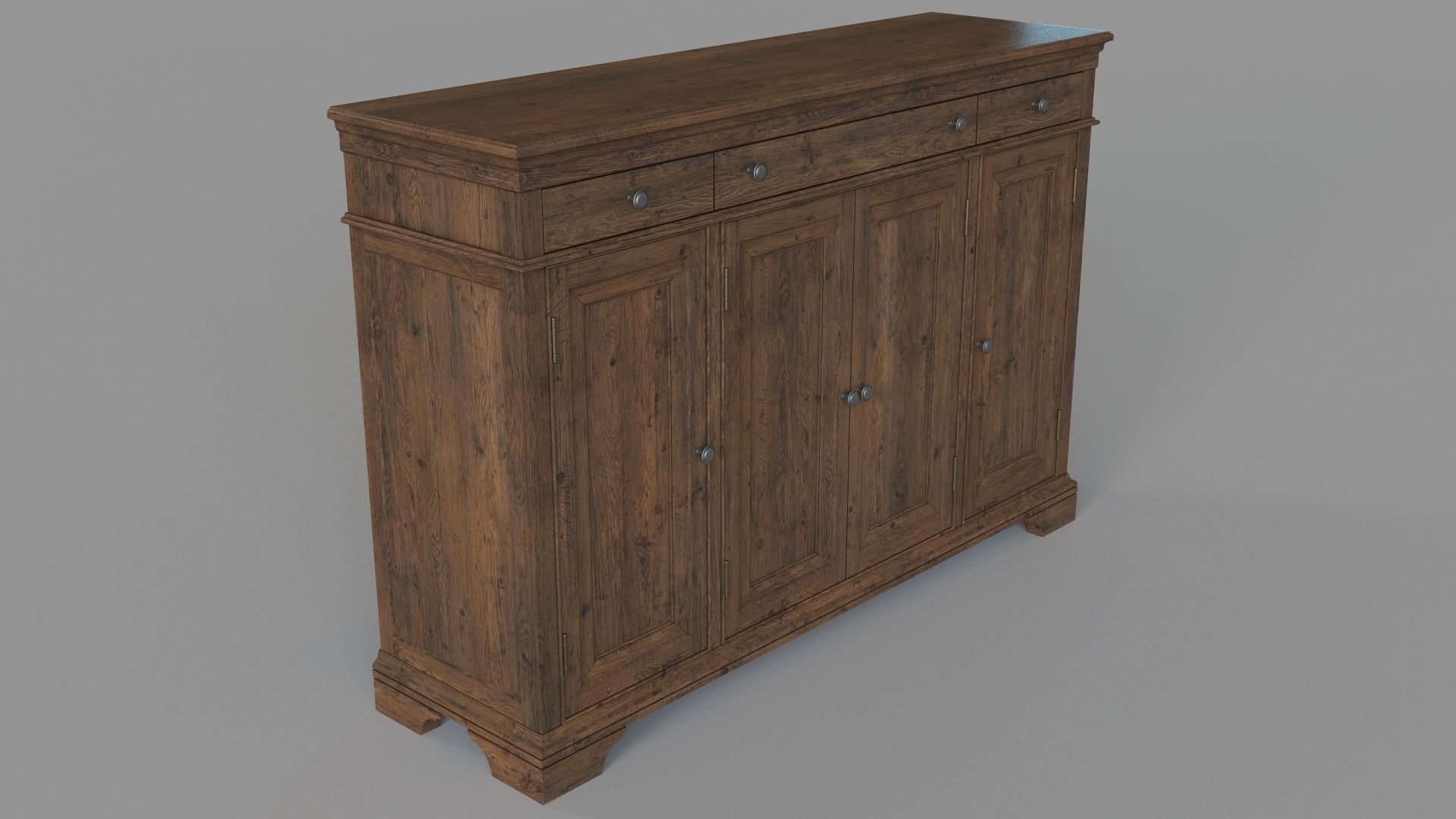 Buffet With Door And Drawer Storage 3D model_2