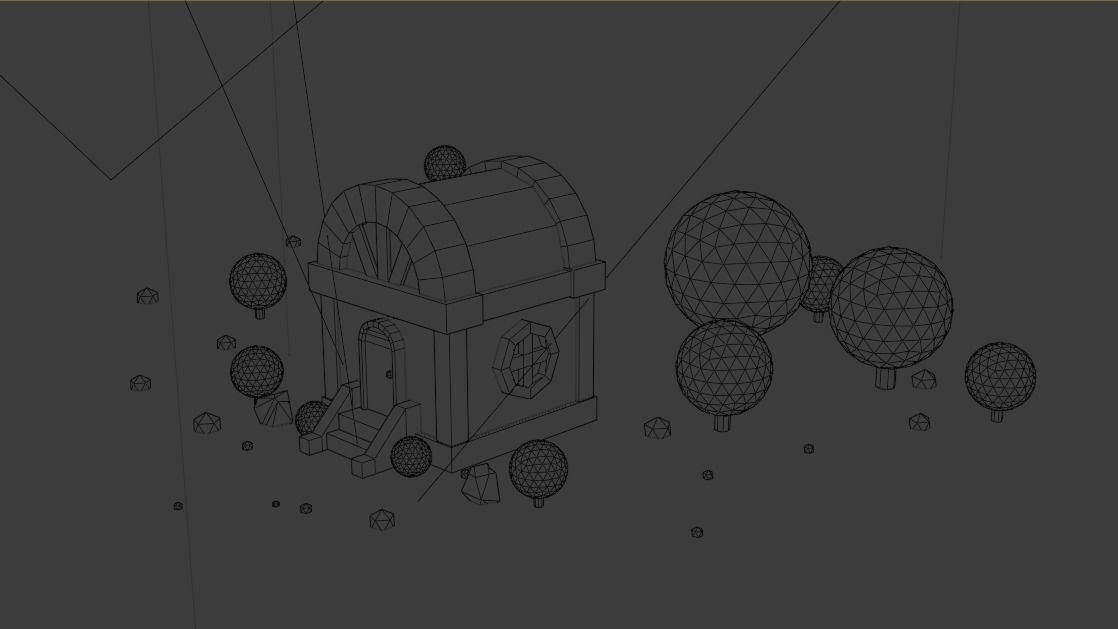 Small residential building in the forest 3D model_19