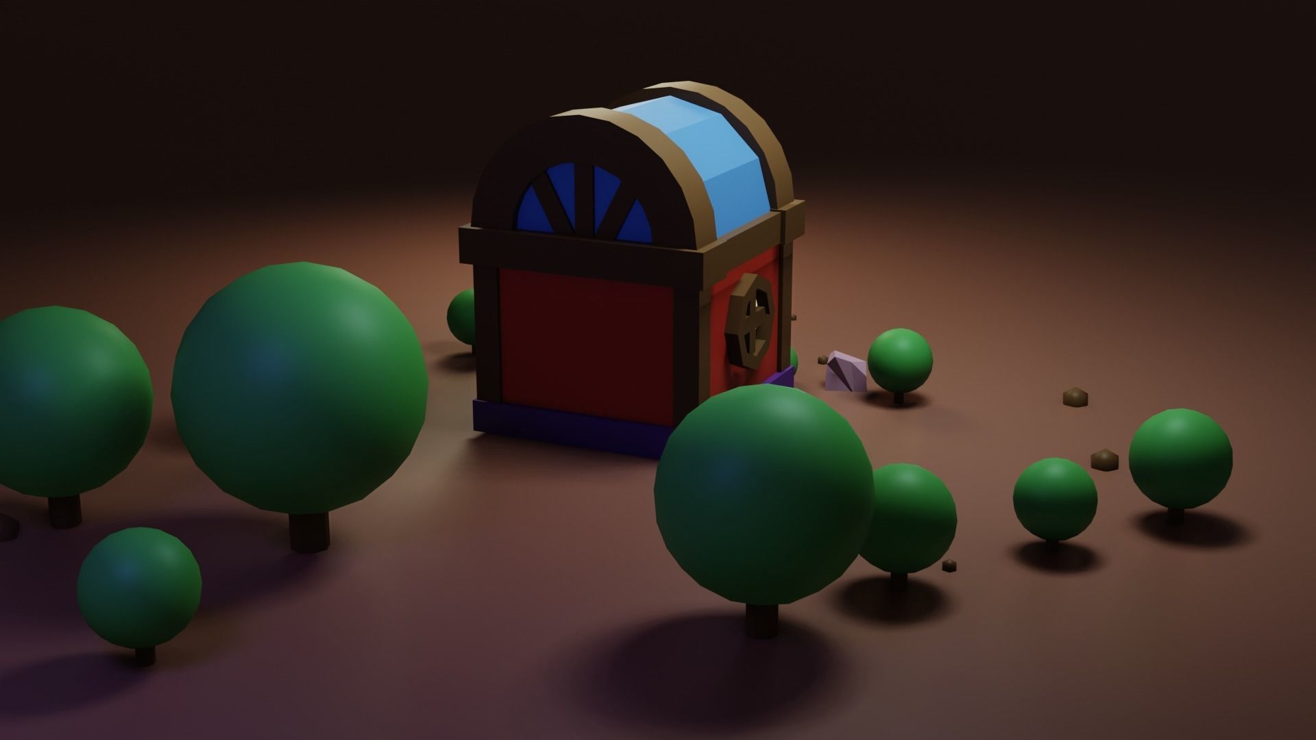 Small residential building in the forest 3D model_6