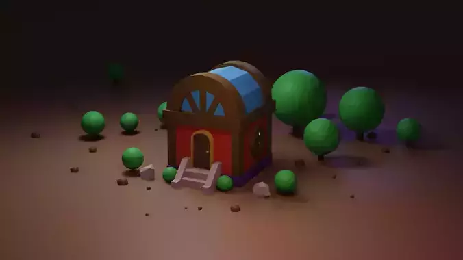 Small residential building in the forest