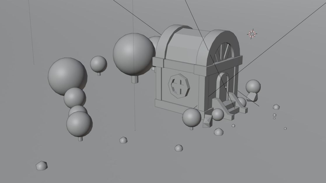 Small residential building in the forest 3D model_16