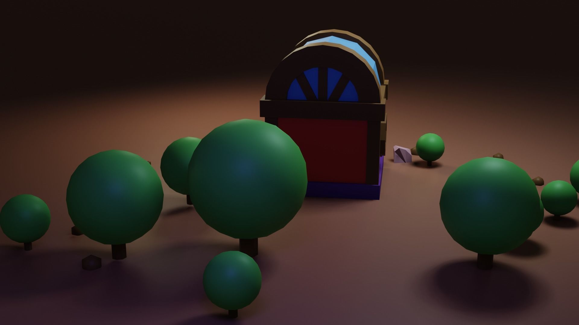 Small residential building in the forest 3D model_5