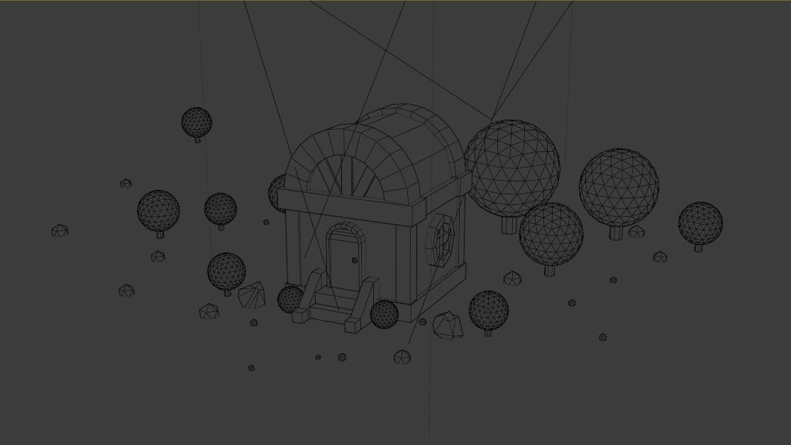 Small residential building in the forest 3D model_18