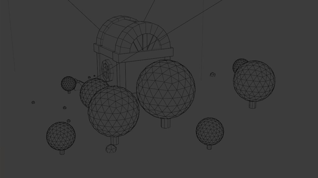 Small residential building in the forest 3D model_22