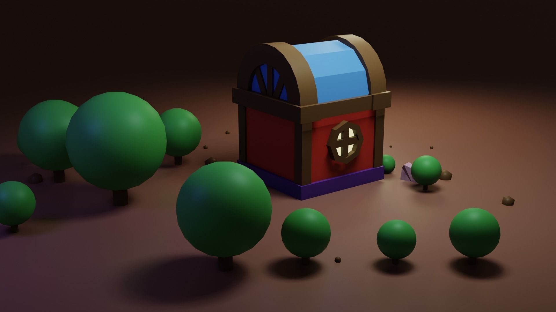 Small residential building in the forest 3D model_7