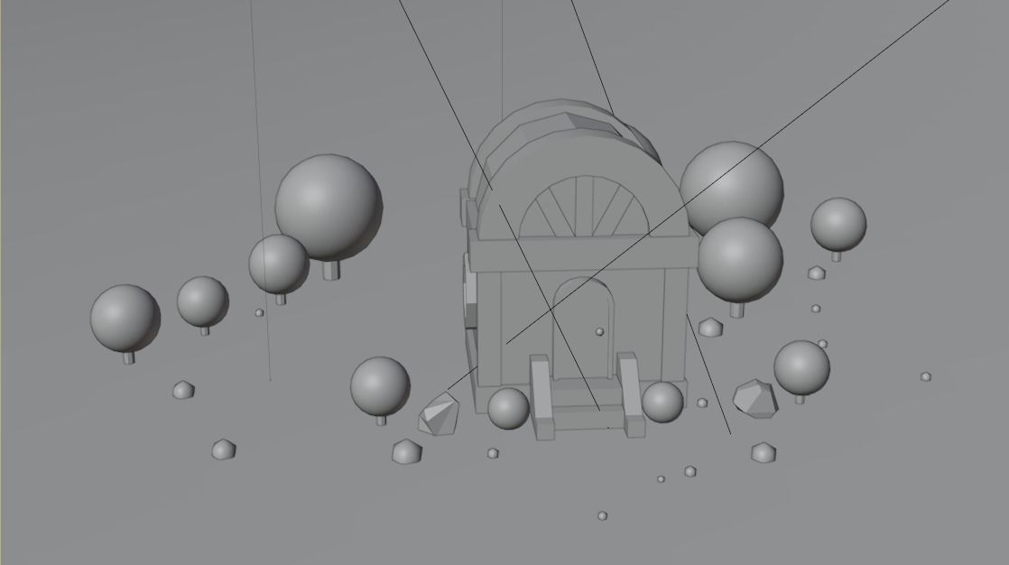 Small residential building in the forest 3D model_17