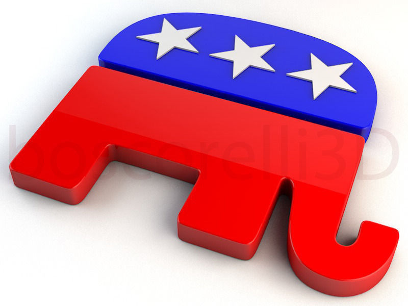 Republican Party Elephant Symbol 3D model_2