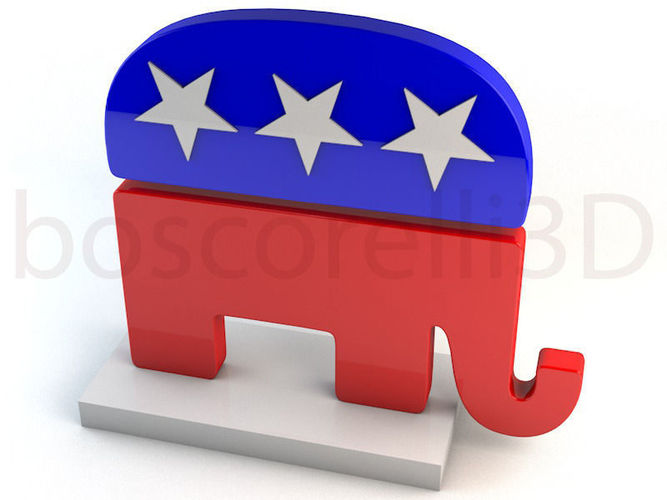 Republican Party Elephant Symbol 3D model