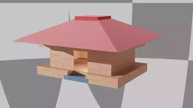 Home 3D birdhouse with roof