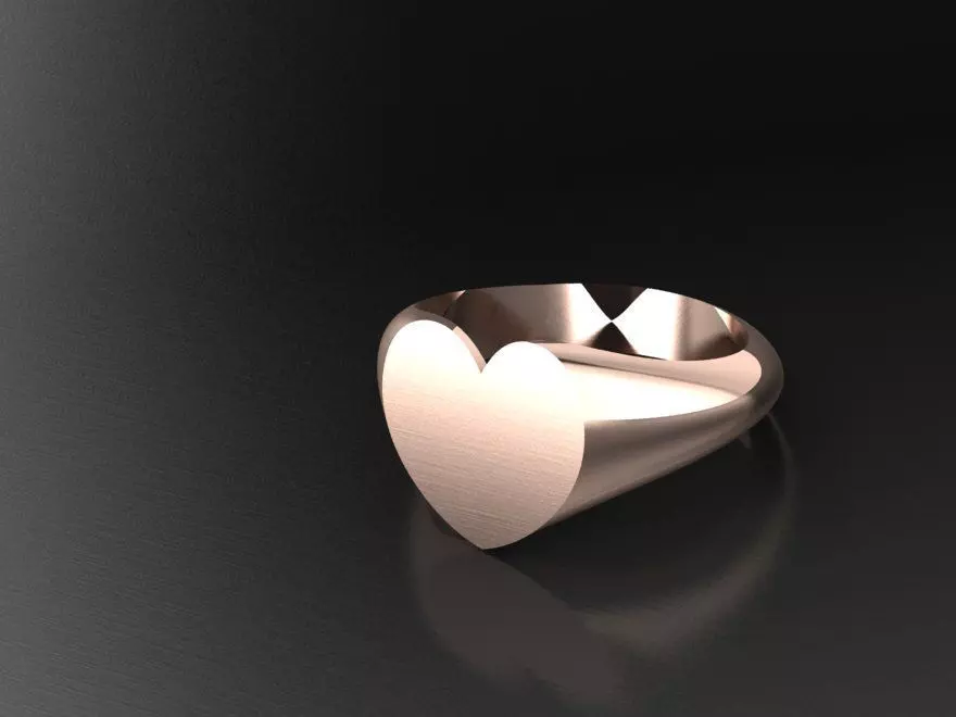 heart ring 3D print model_0