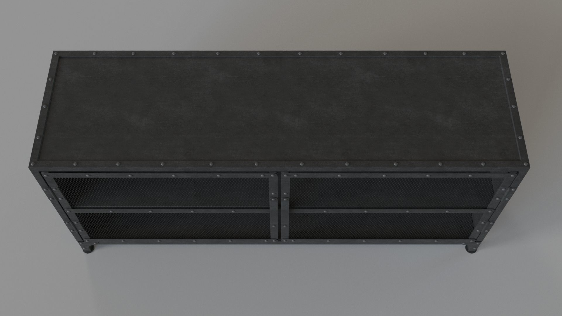 Hopper Media Console 3D model_3