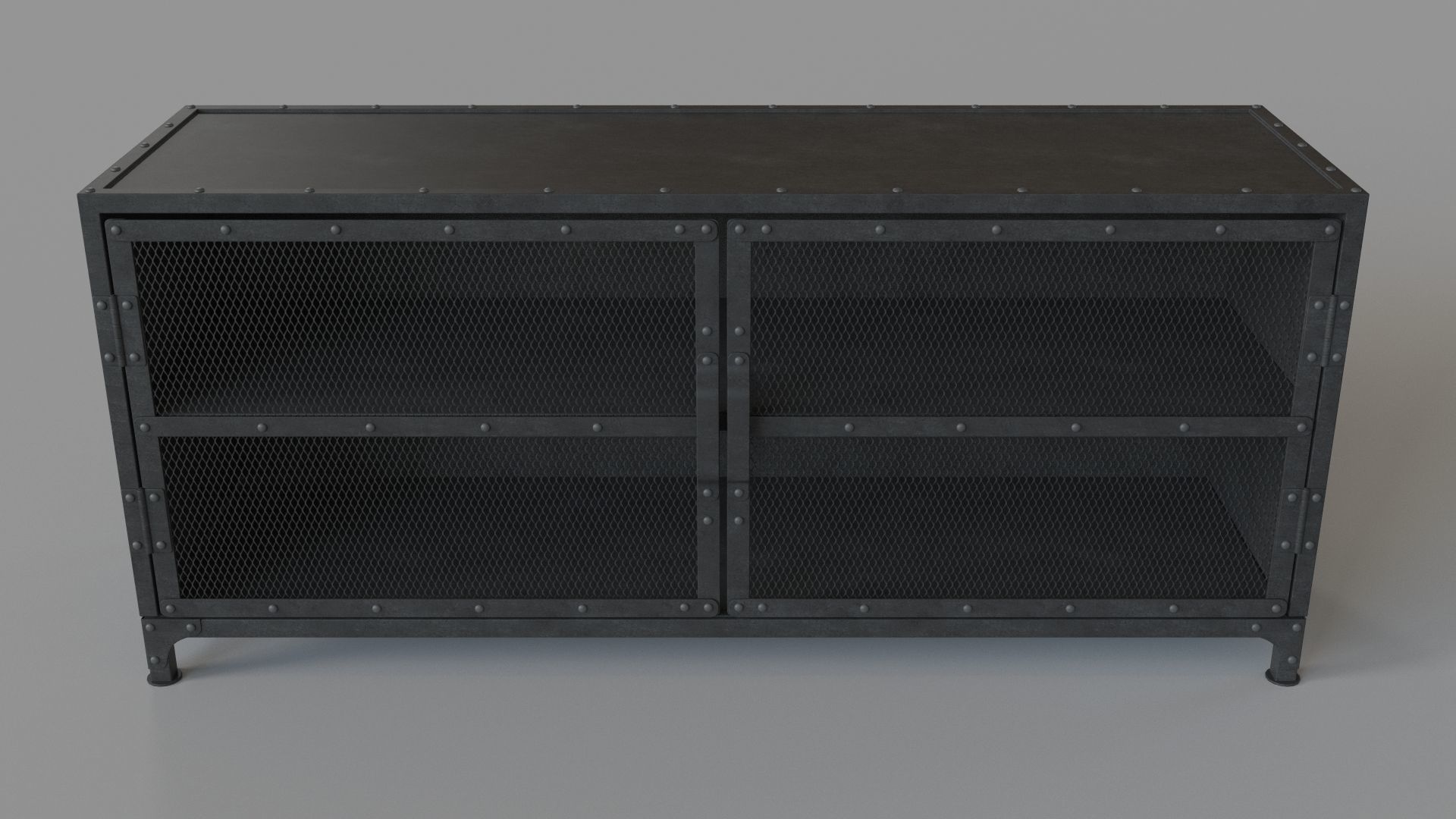 Hopper Media Console 3D model_1