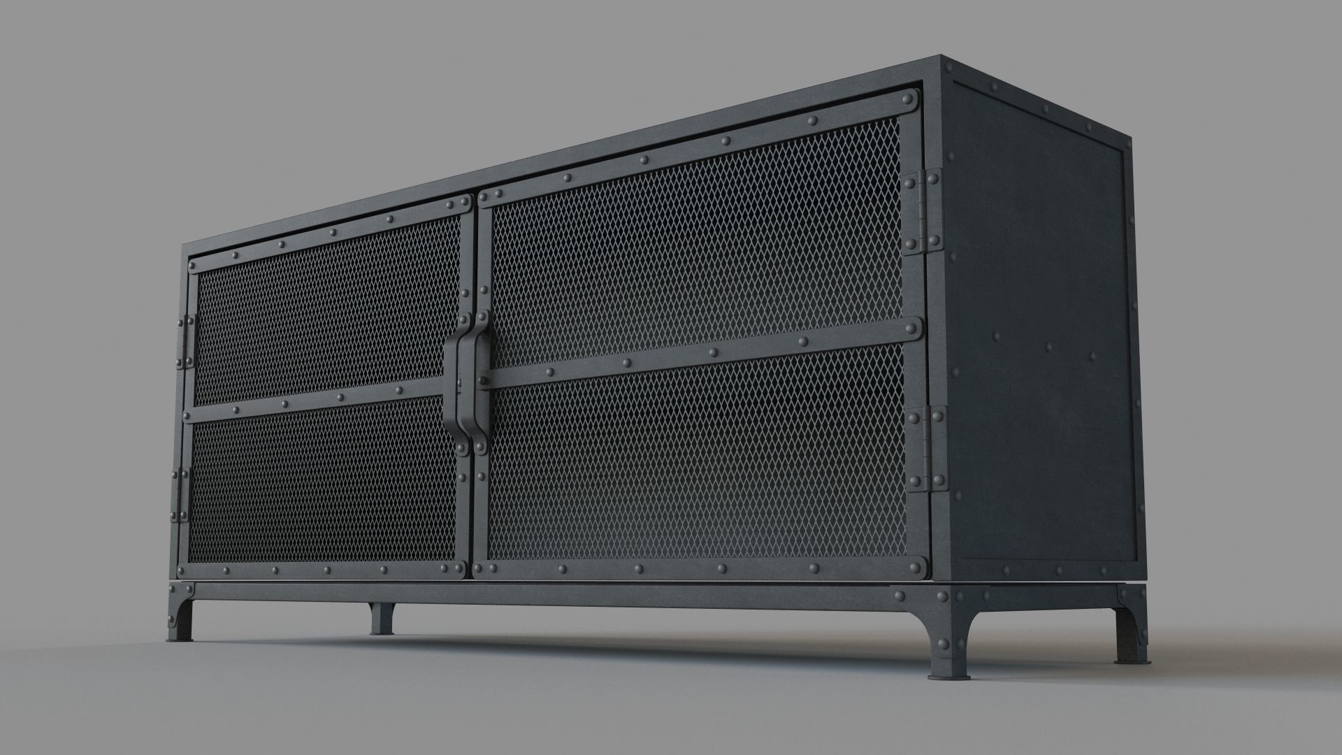 Hopper Media Console 3D model_4