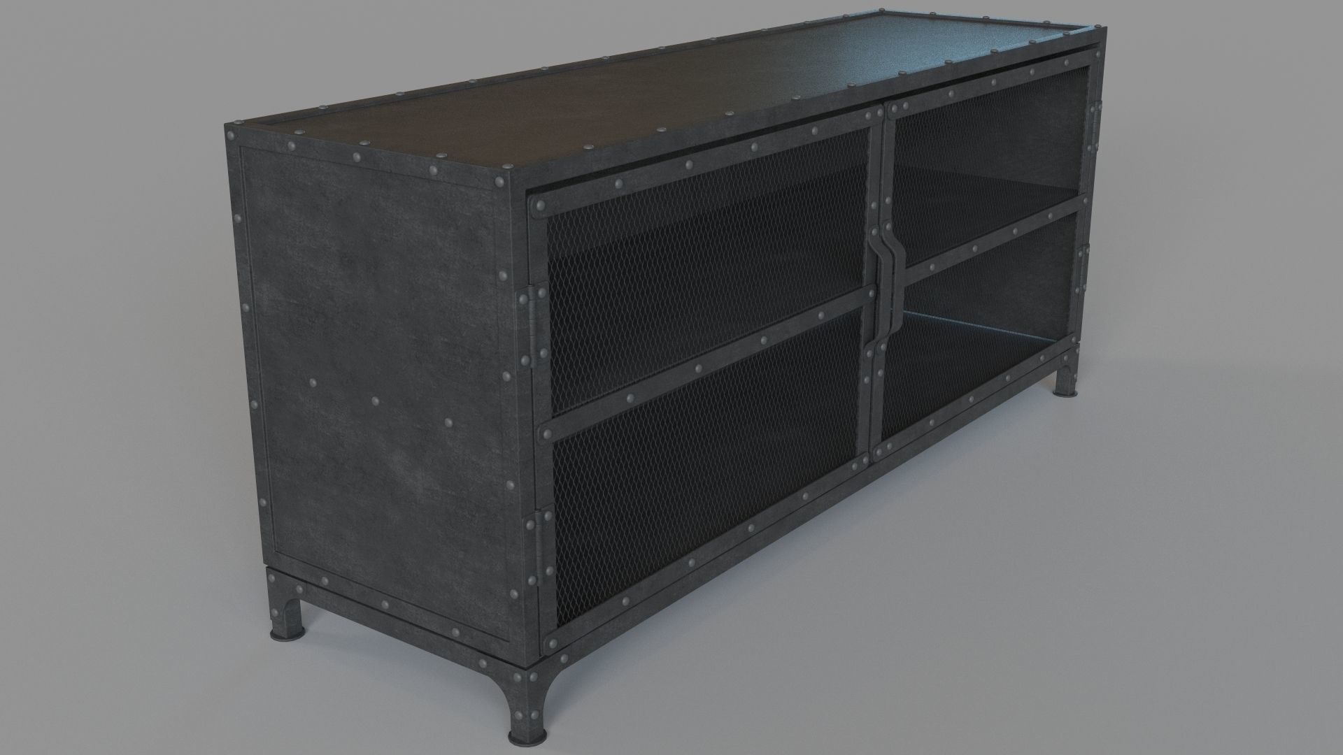 Hopper Media Console 3D model_2