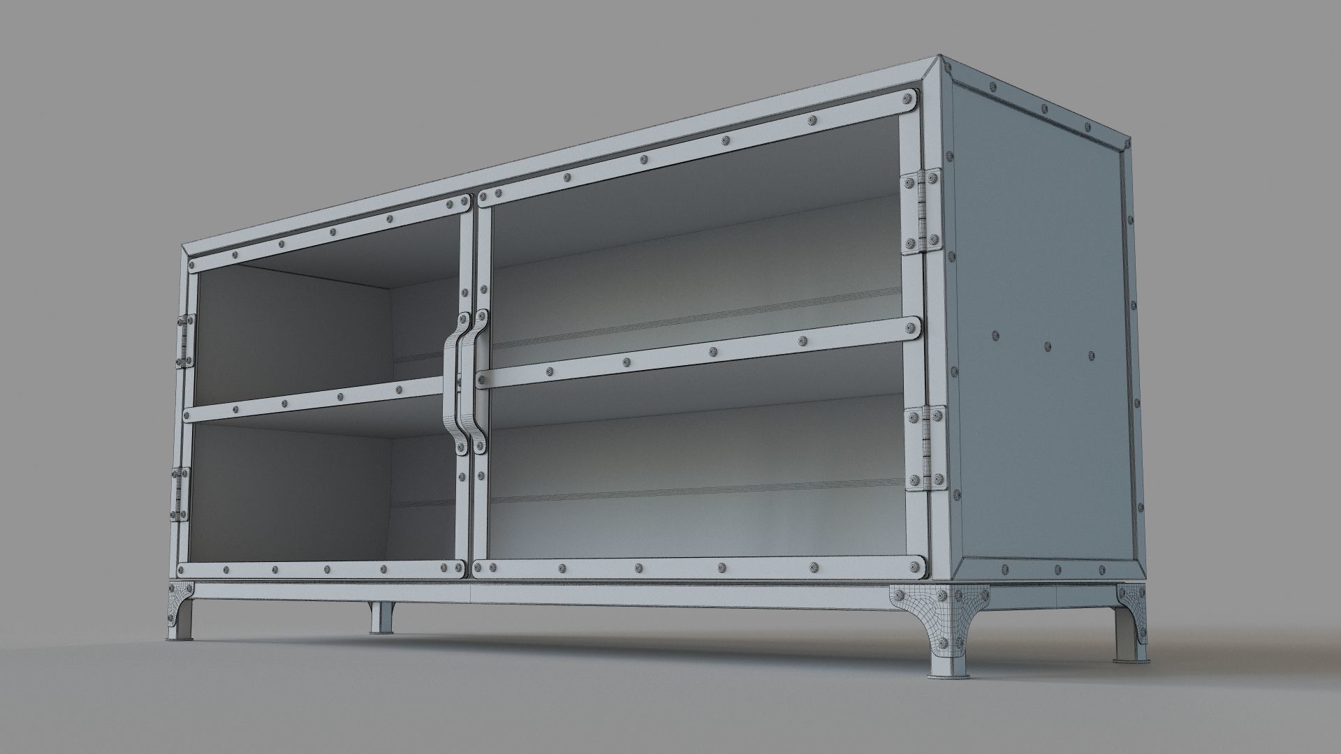 Hopper Media Console 3D model_5