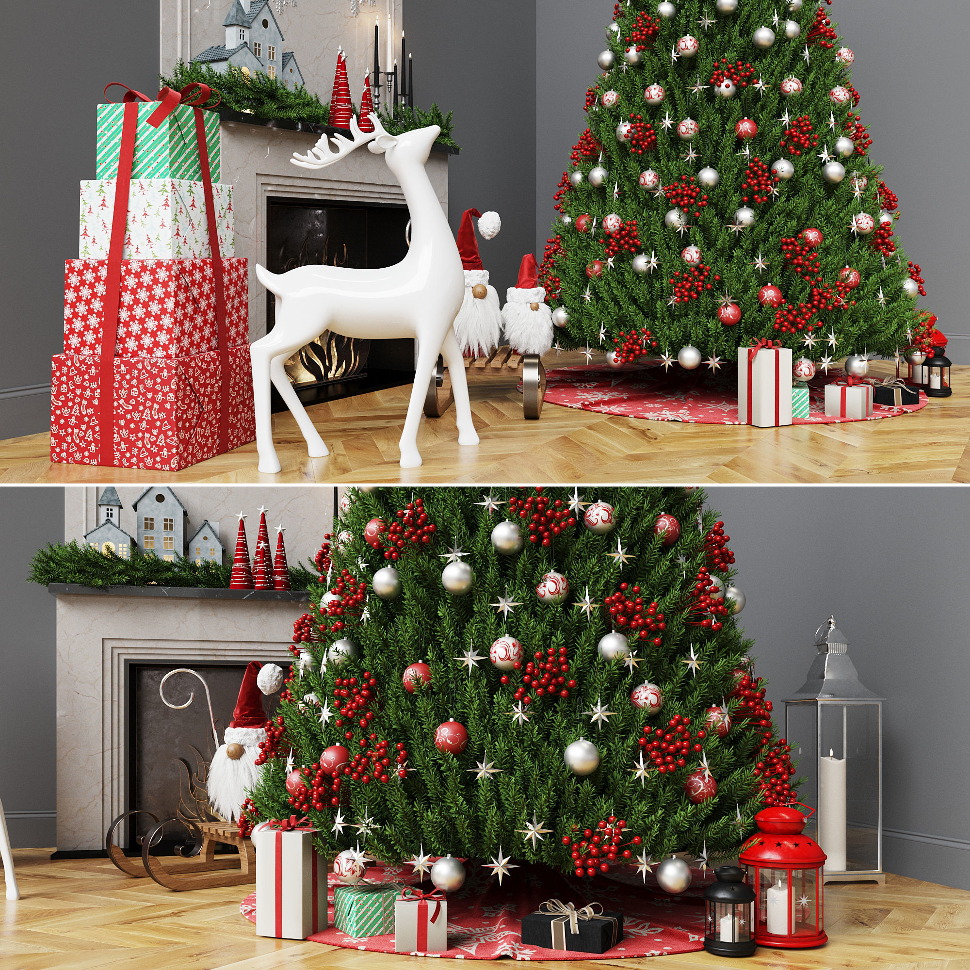 Christmas Decorative set sk 3 3D model 3D model_3