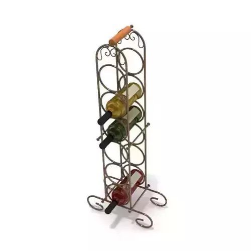 Free Standing Metal Wine Bottle Holder