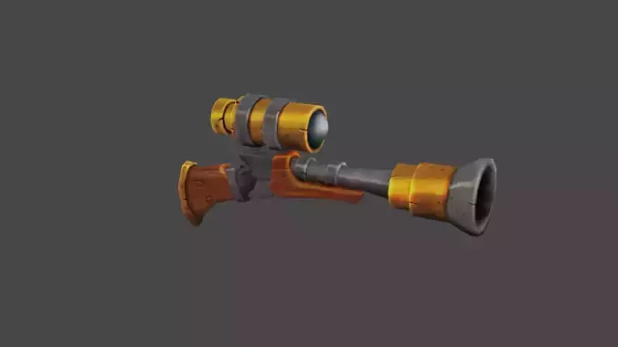 Blunderbuss - Thundergun - Handpainted - lowpoly 3D model